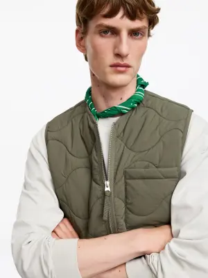 Veste matelassée sans manches - Vert kaki — photo 4