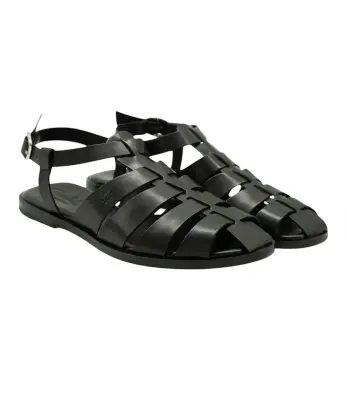Sandales en cuir Pescador black - Dragon Diffusion — photo 1