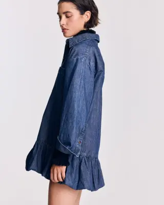 Robe Deborah bleu chambray foncé — photo 4