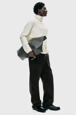 Pull col roulé Regular Fit - Crème — photo 3