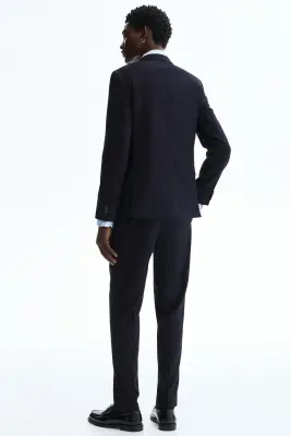 Pantalon de costume Slim Fit - Bleu marine — photo 4
