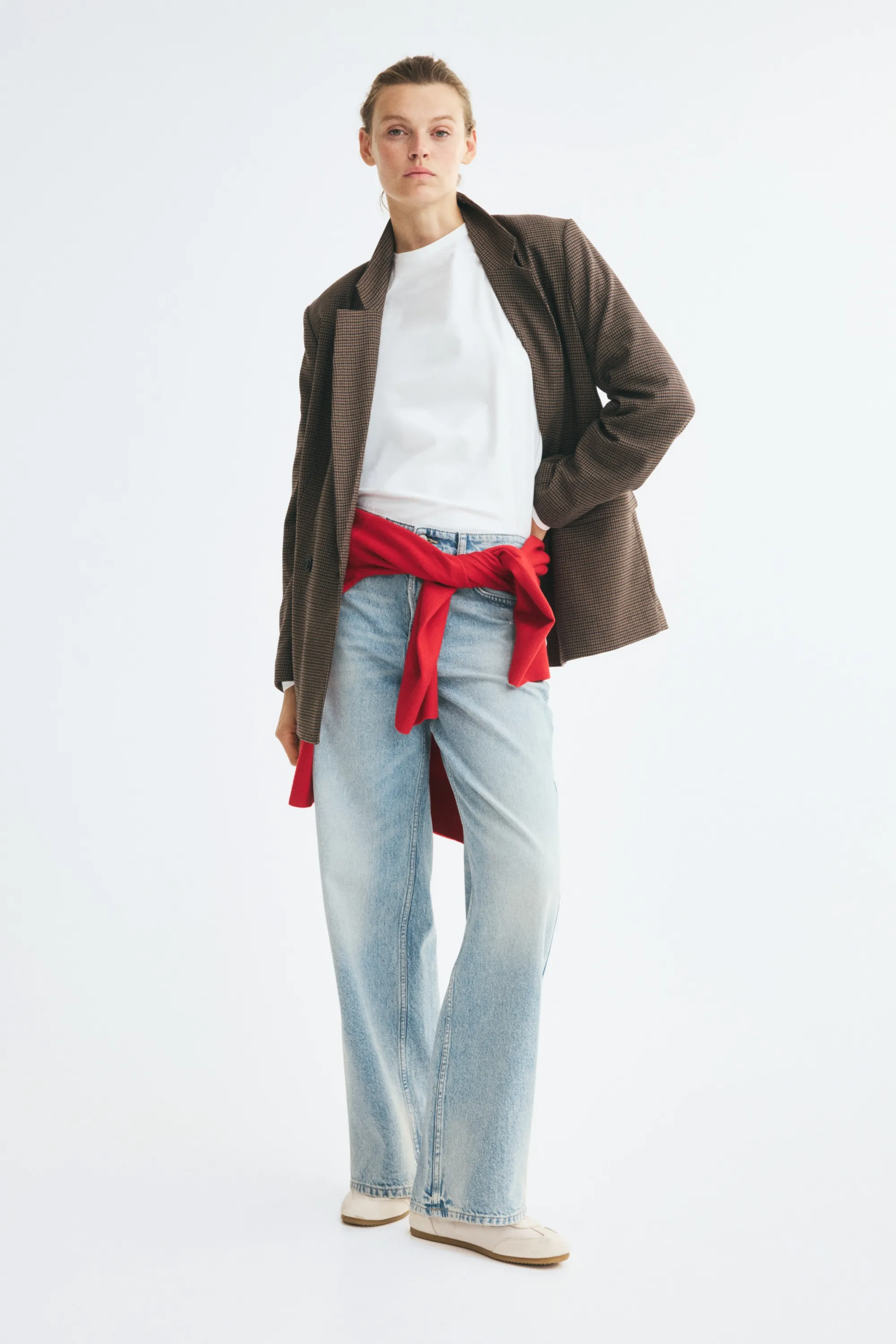 Wide Regular Waist Jeans - Bleu denim clair