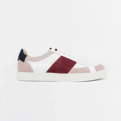 Baskets Hiba Blanc Rose Bordeaux — photo 2