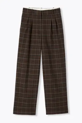 BILLY pantalon large carreaux