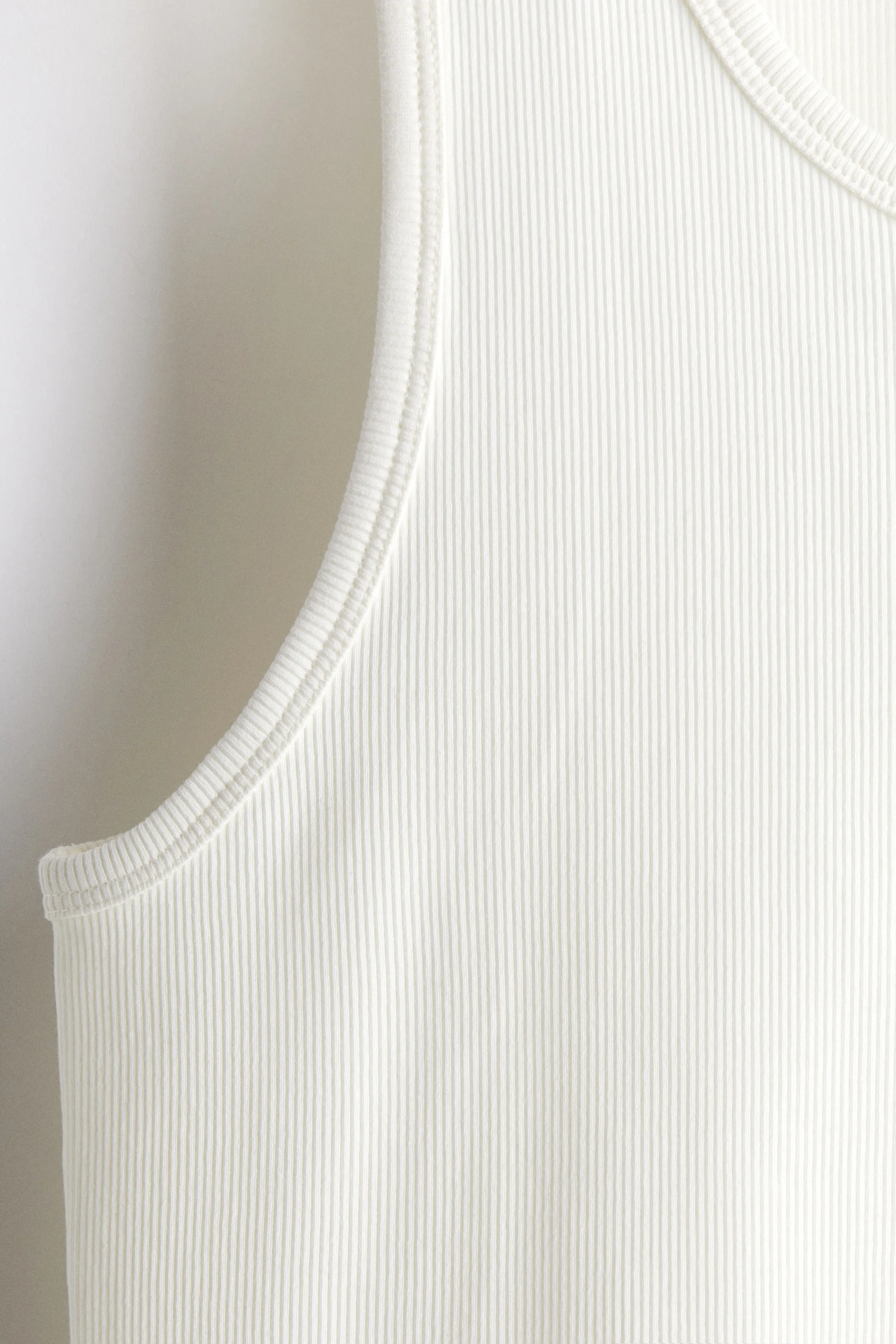 Débardeur côtelé Slim Fit - Blanc