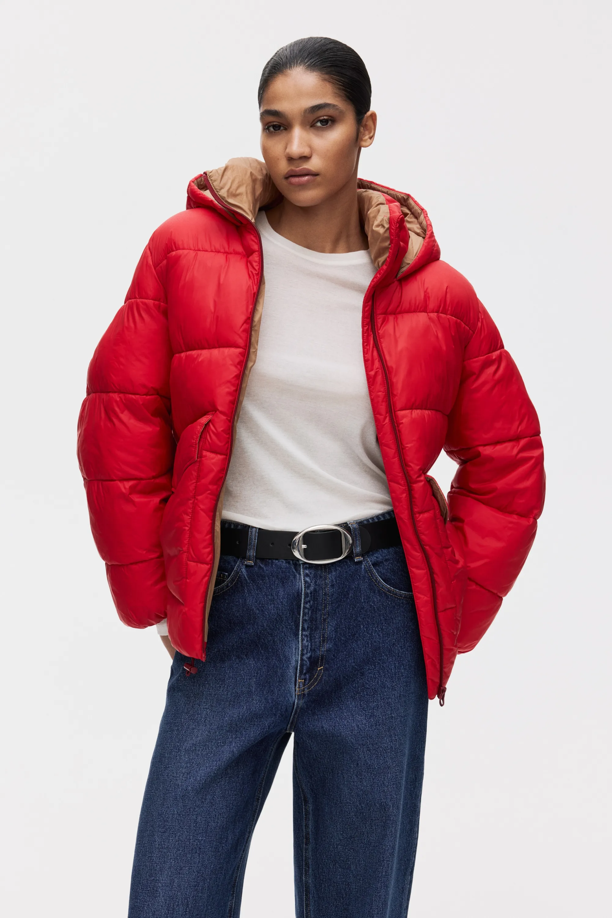 Doudoune oversize - Rouge
