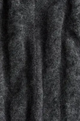 Cape en maille torsadée en mohair mélangé - Gris foncé — photo 2