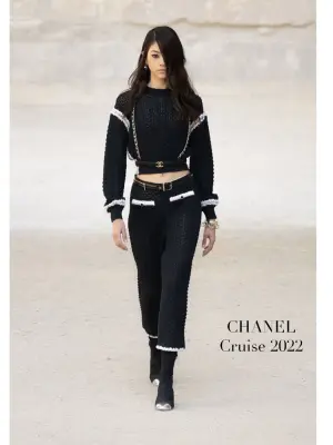 Bottines en maille et gros grain noir, cuir doré Cruise 2022 Prix boutique 1450€ Taille 38 — photo 2