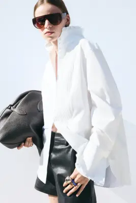 Chemise à bords ruchés - Blanc — photo 2