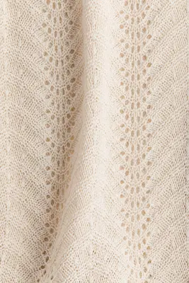 Robe midi façon crochet - Beige clair — photo 4