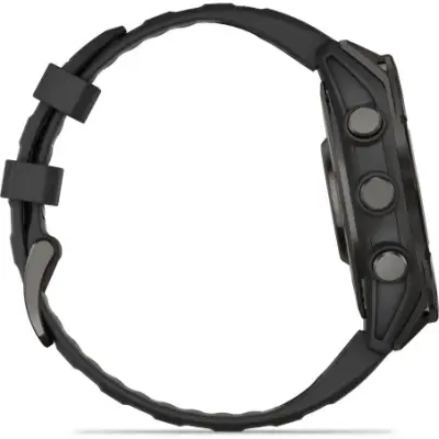 Garmin Fenix 8 Amoled 47mm Verre Sapphire lunette Carbon Gray DLC bracelet noir/gris galet 010-02904-21 — photo 5