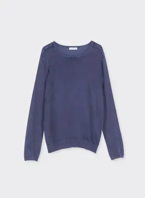 Pull Ombra Col Rond Manches Longues en Coton organique / Elasthanne