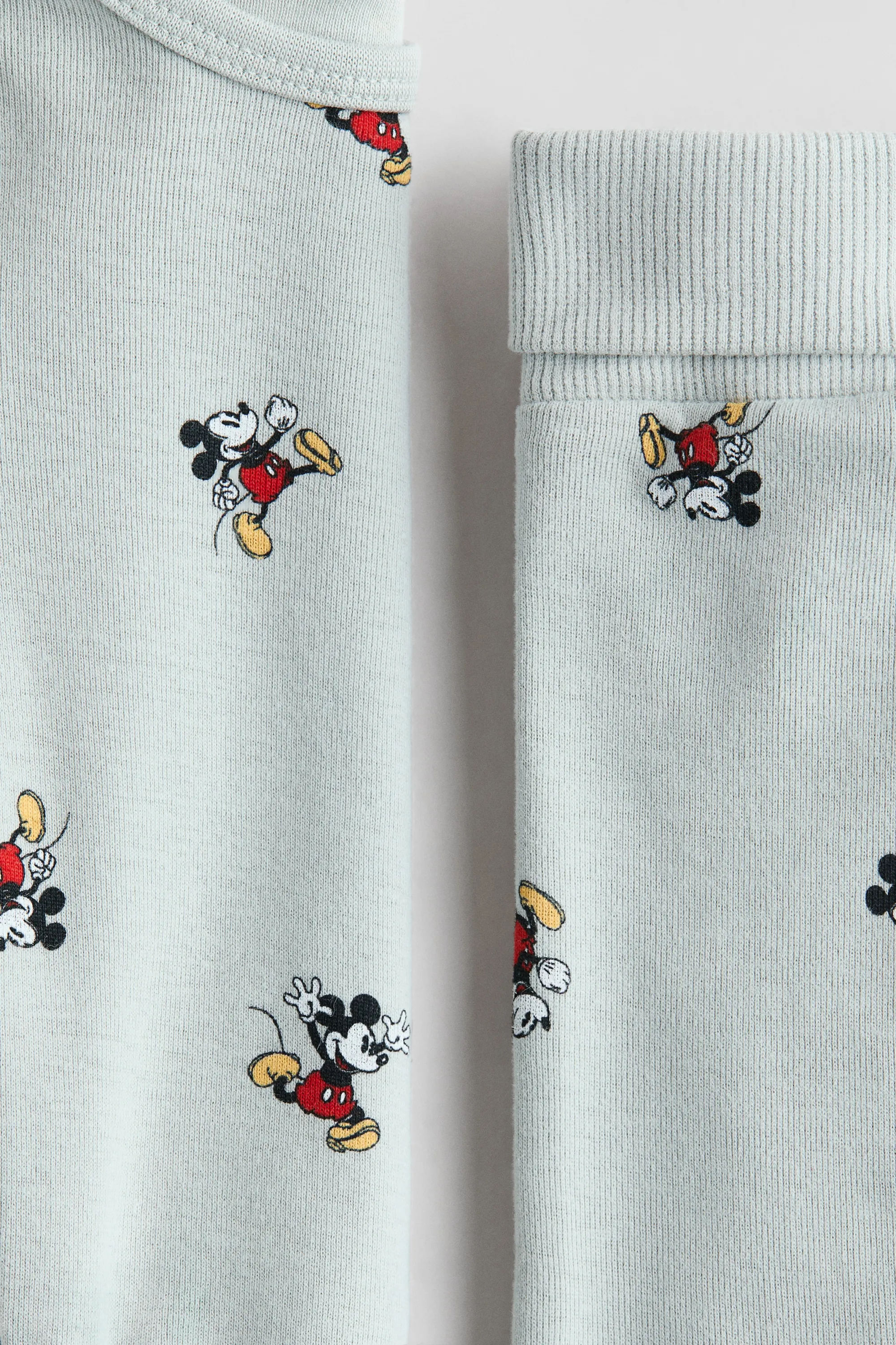 Ensemble 3 pièces en jersey imprimé - Turquoise ancien/Mickey