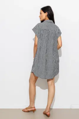 Robe courte à carreaux vichy — photo 4