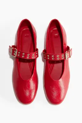 Ballerines façon babies - Rouge vif — photo 1
