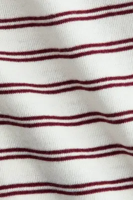 Lot de 5 bodies en coton avec encolure américaine - Bleu marine/rayures marron — photo 1