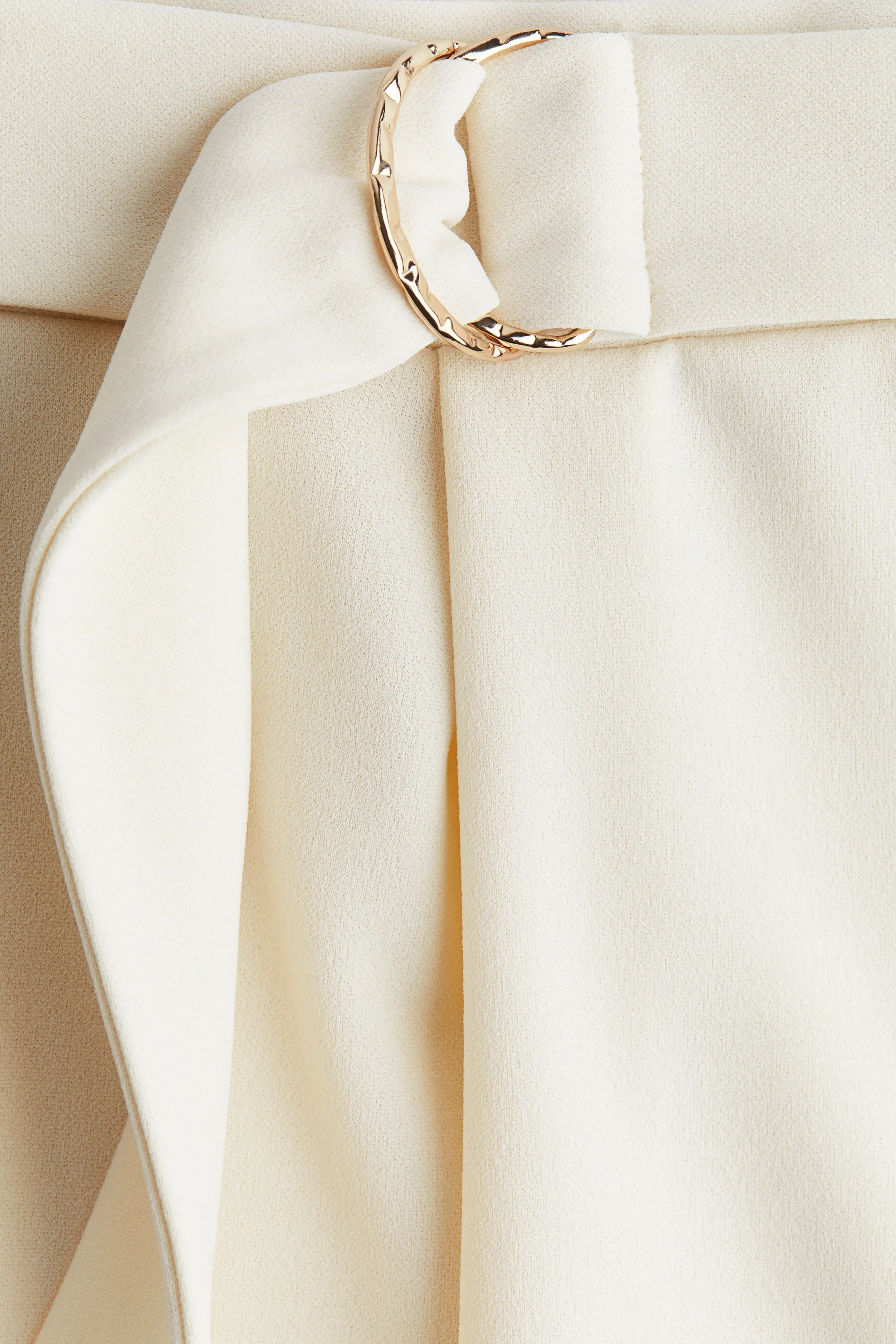 Pantalon avec ceinture - Crème