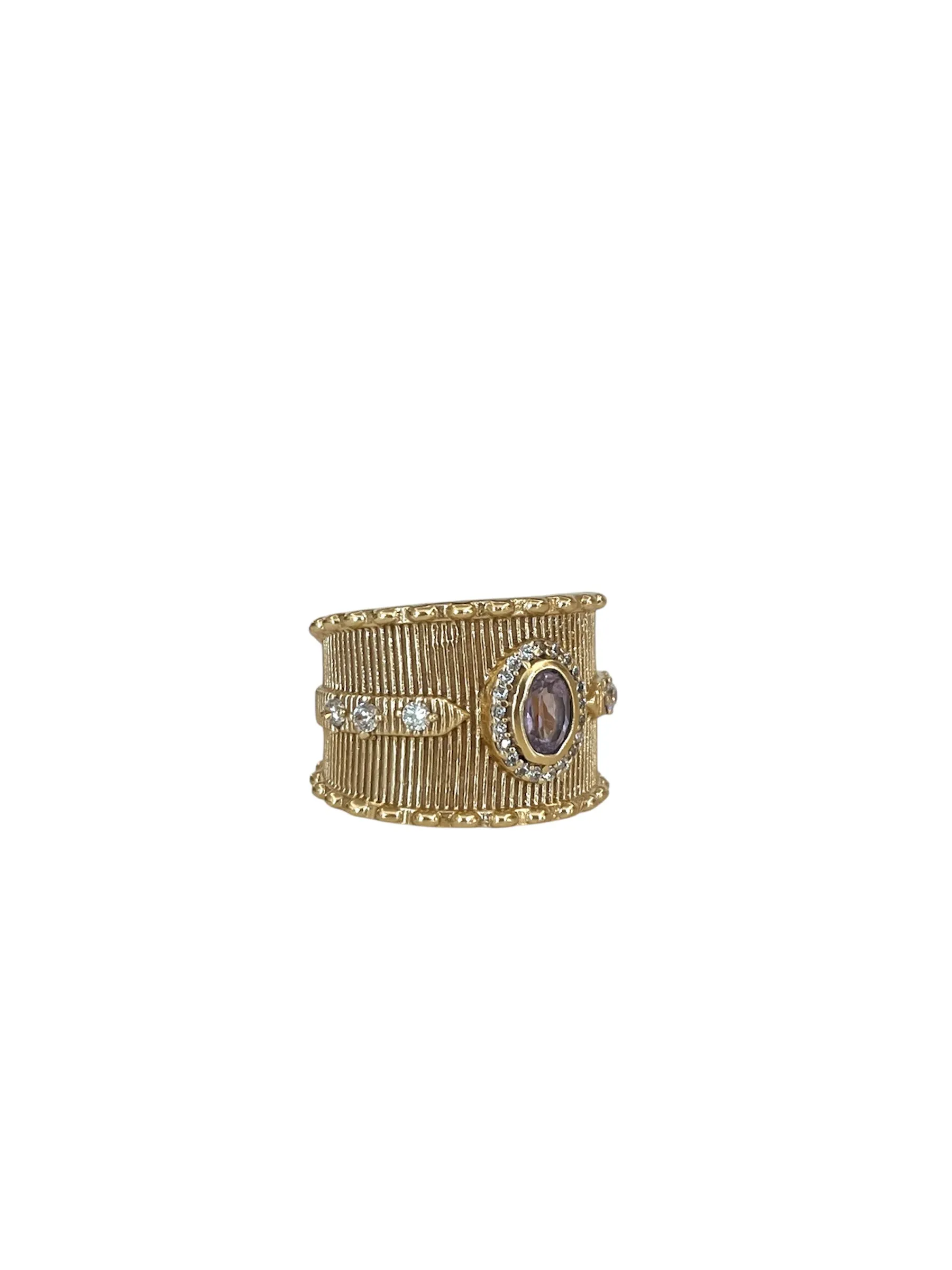 Bague lidia or améthyste - Diaperis