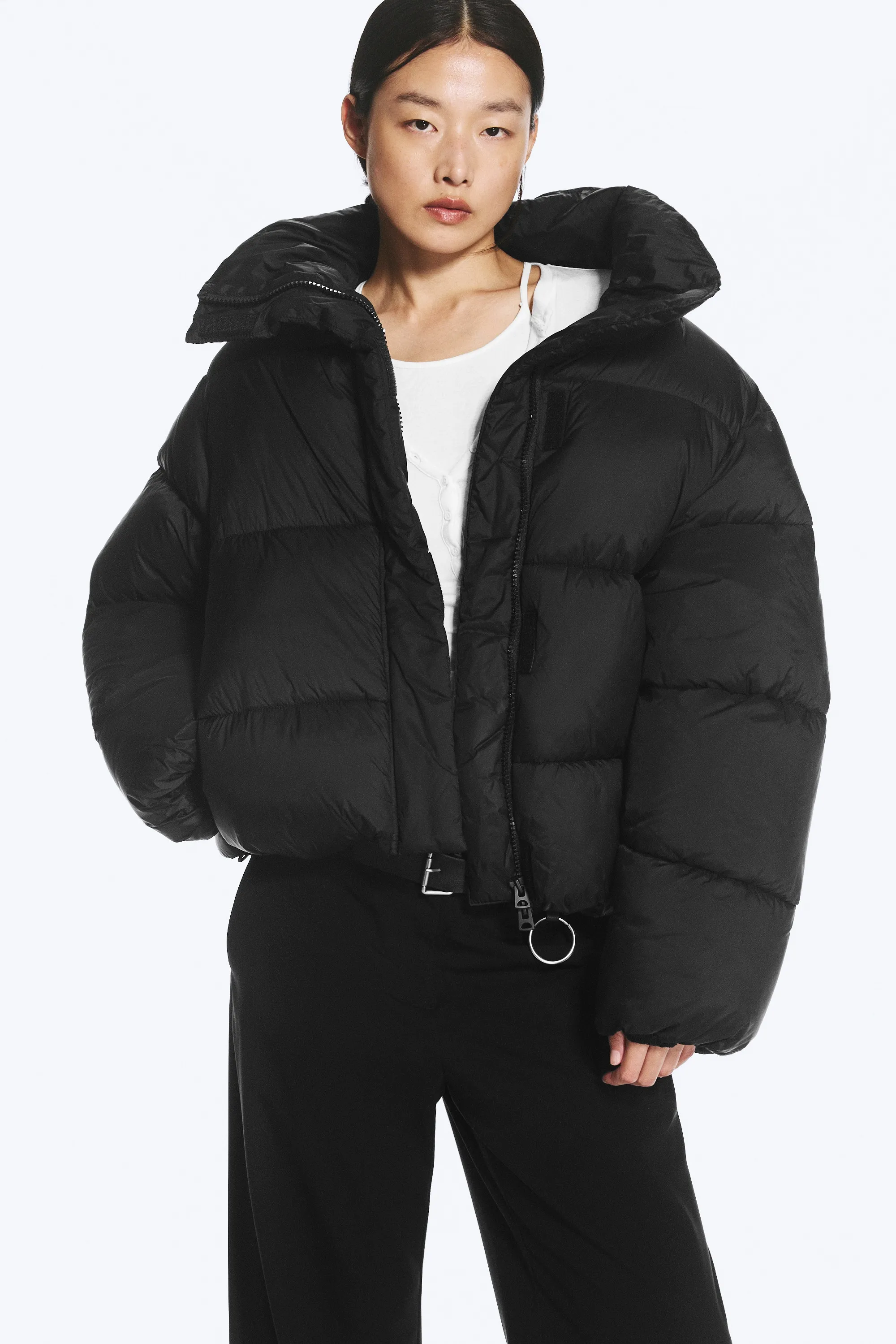 Doudoune courte oversize - Noir