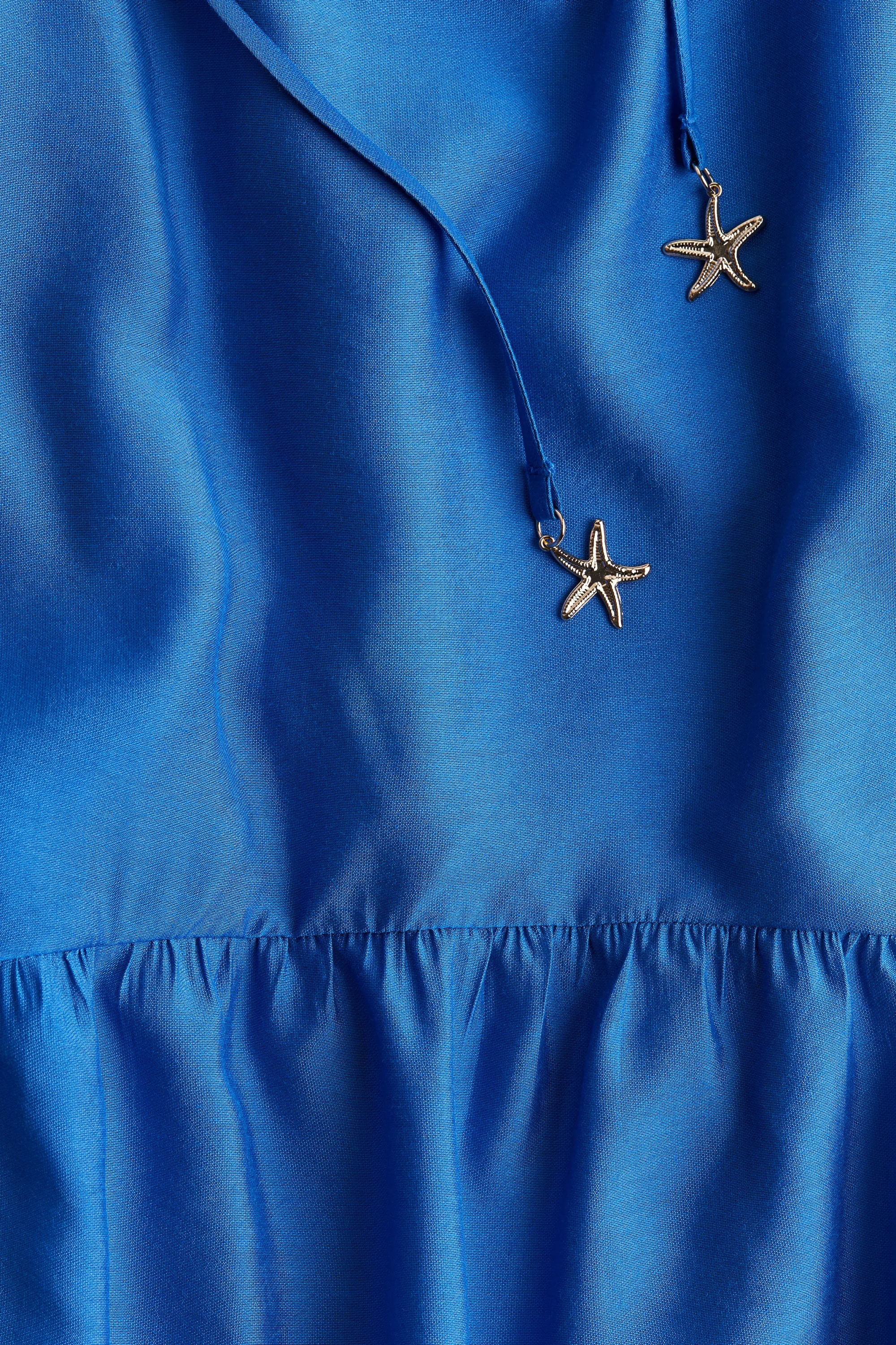 Robe avec cordon de serrage - Bleu vif