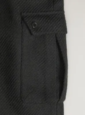Cargo Pants in Dark Olive 100% Italian Wool — photo 2