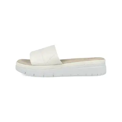 Sandales Tamaris 8-57205-20 Blanches - Cuir Léger Talon Plat Grande Pointure Femme — photo 2