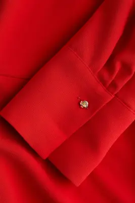MAMA Robe à effet drapé - Rouge — photo 4