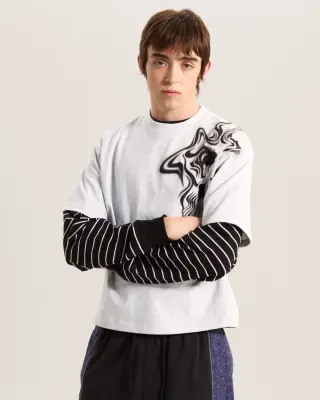 T-shirt Vans Smoke Skull short tee – Ash Heather — photo 2