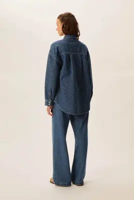 Chemise Lolly Jacquard Middle Blue — photo 5