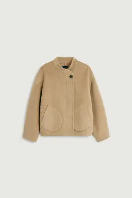 MANTEAU WINDSOR CAMEL CHINÉ — photo 4