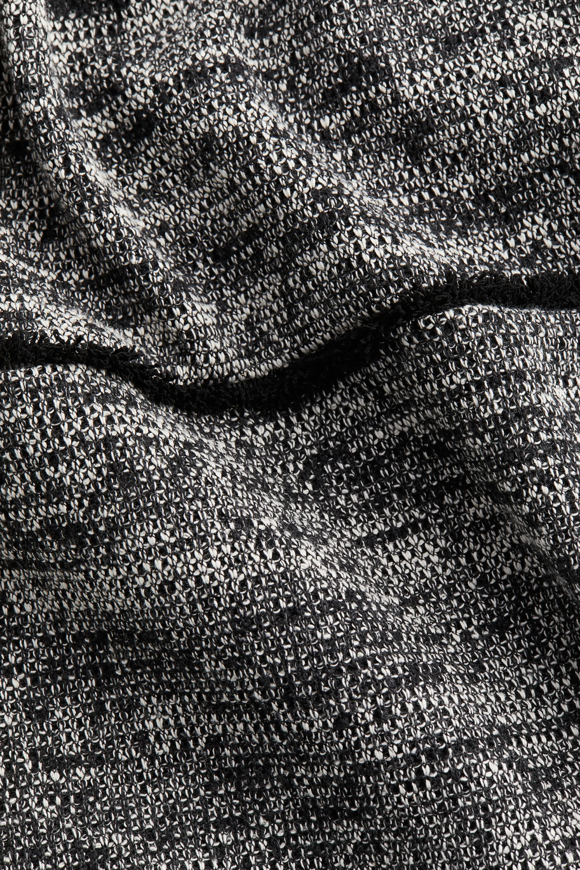 Robe à boutons - Noir chiné