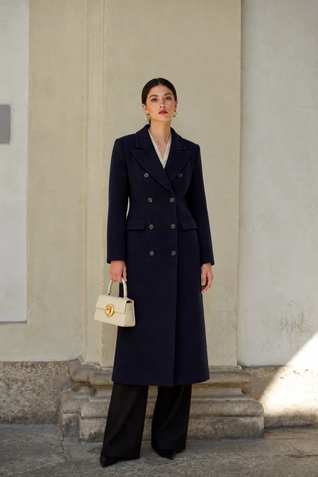 Frederick Wool Coat - Navy