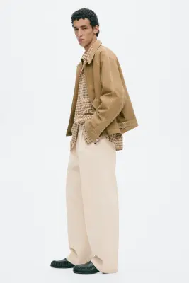 Pantalon Loose Fit en denim - Crème — photo 3