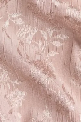 Robe en brocart avec dentelle - Rose poudré — photo 4