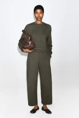 PANTALON DE JOGGING BARREL EN COTON - BRUN — photo 1