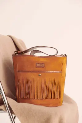 Sac Sofia franges camel — photo 5