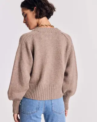 Cardigan Hilda taupe — photo 4