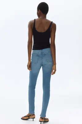 Skinny High Waist Jeans - Bleu denim clair — photo 2