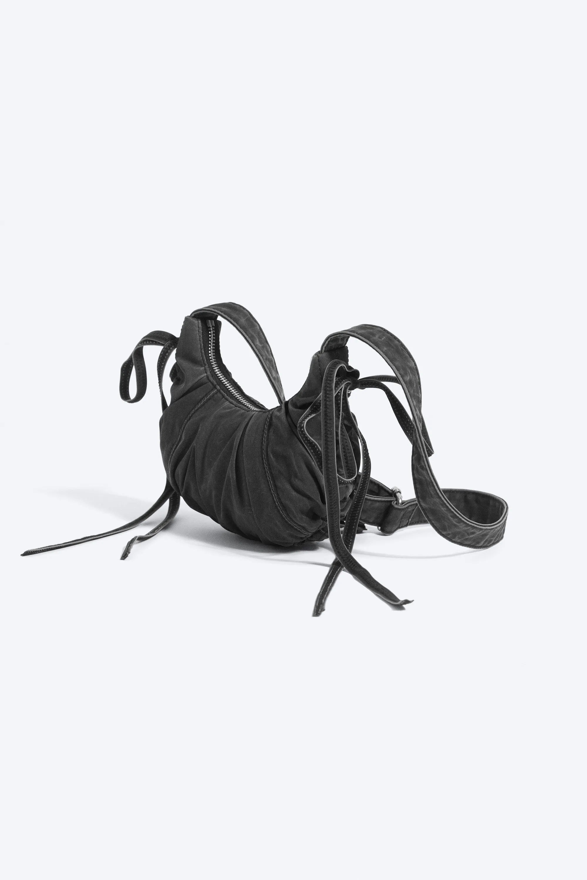 Petit sac à bandoulière arrondi - Gris foncé