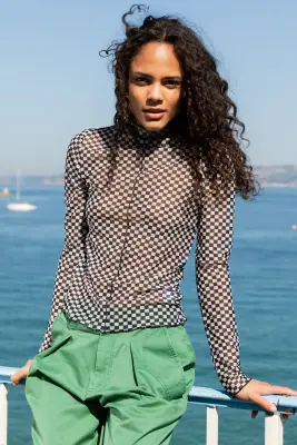 Laure+Max – T-shirt Theodora Damier — photo 1