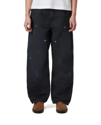 Brandon Double Knee Pant Blue Grind Wash Femme — photo 2