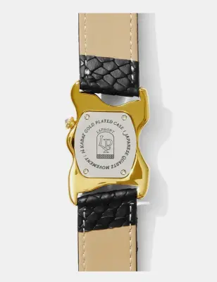 LAPHONT OOBLONG WATCH GOLD BLACK STRAP — photo 2