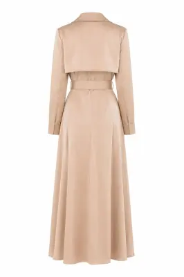 Cameron Satin Trenchcoat - Champagne — photo 3