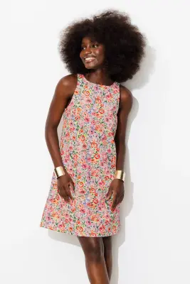 Robe courte à fleurs Femme — photo 3