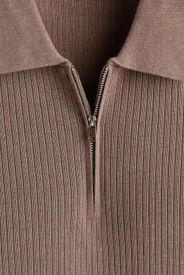 Polo Slim Fit - Taupe foncé — photo 4