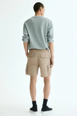 Short cargo Relaxed Fit - Beige — photo 3
