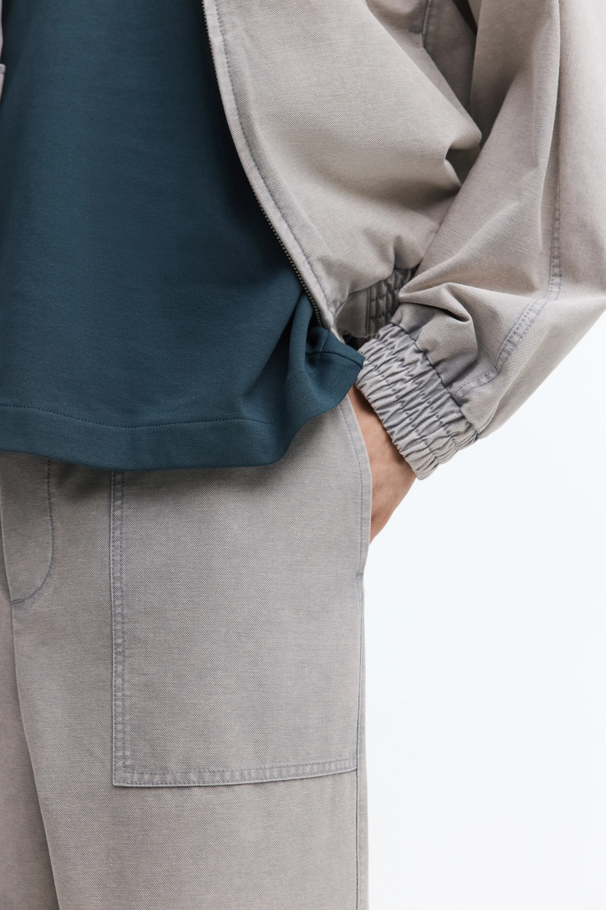 Pantalon jogger Relaxed Fit - Gris clair