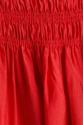 MAMA Robe bandeau smockée - Rouge — photo 2