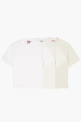 nuuuance 3-pack 'Chuuunky tee' - Blanc/Natural/Off-White — photo 3