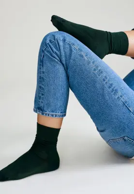 Les chaussettes en coton - Vert sapin — photo 2